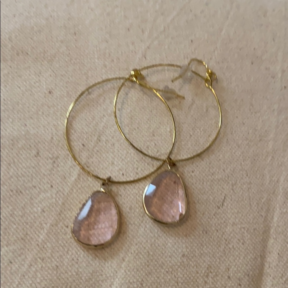 Gold & Pink Hoops